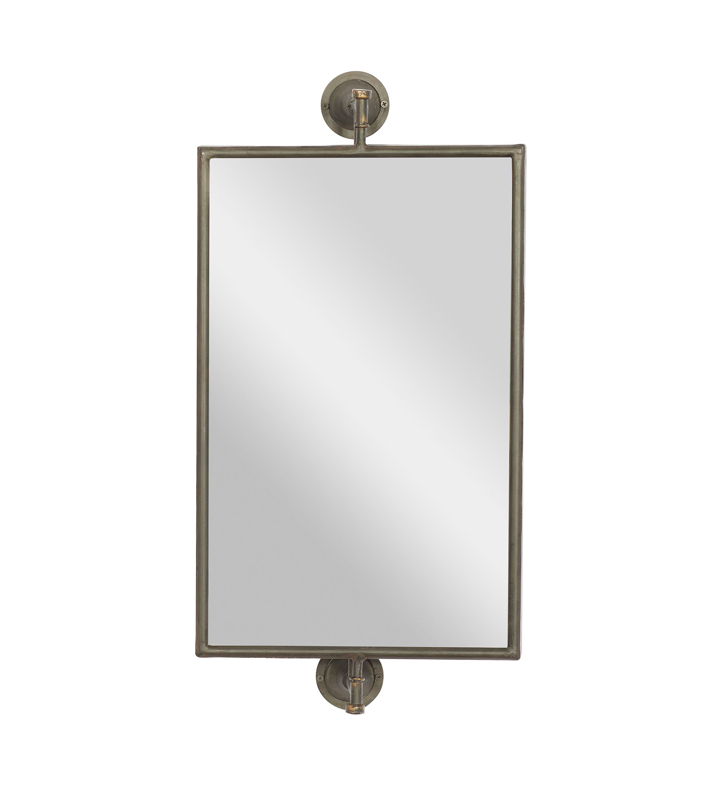 Industrial Wood Wall Mirror
