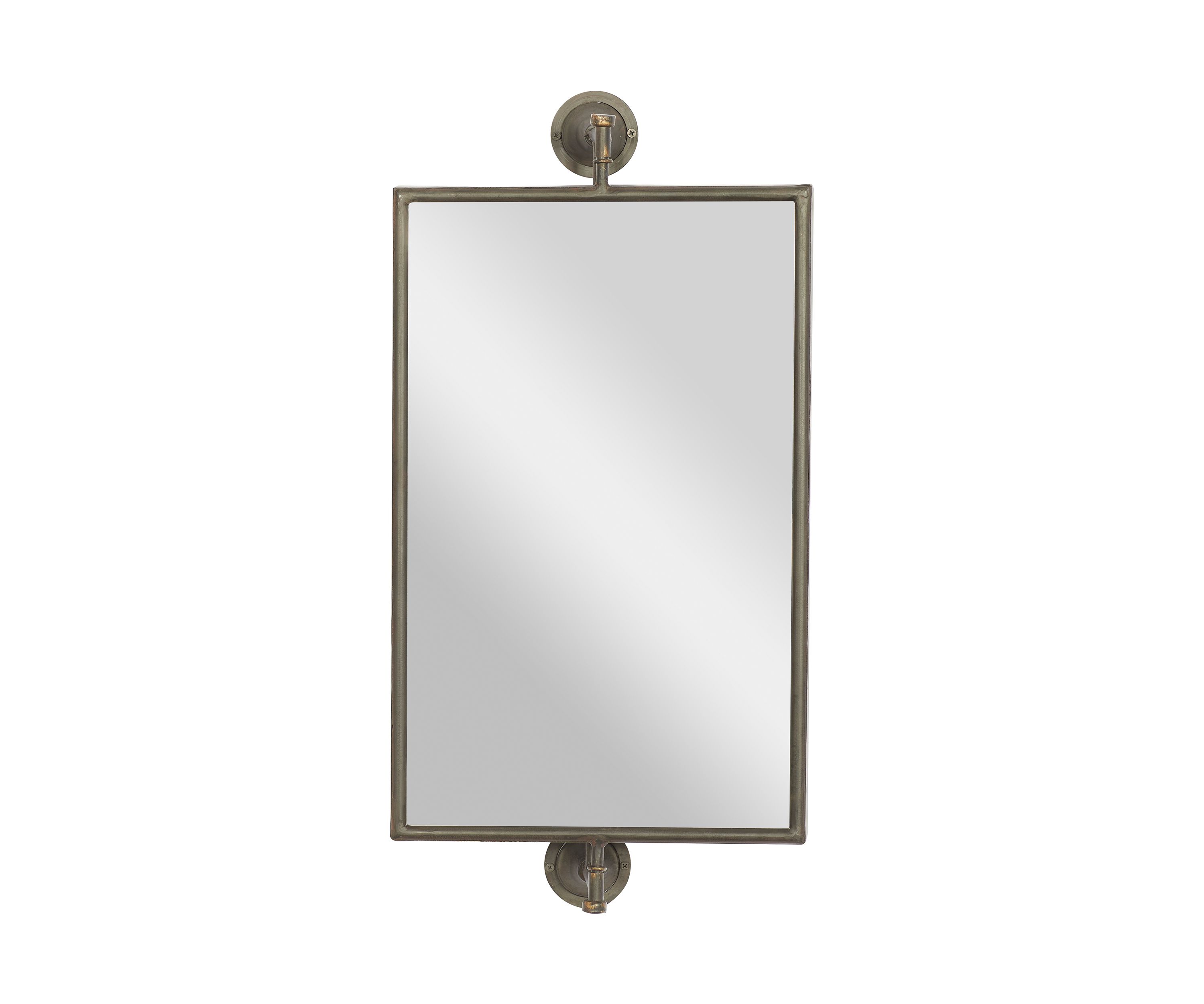 Industrial Wood Wall Mirror