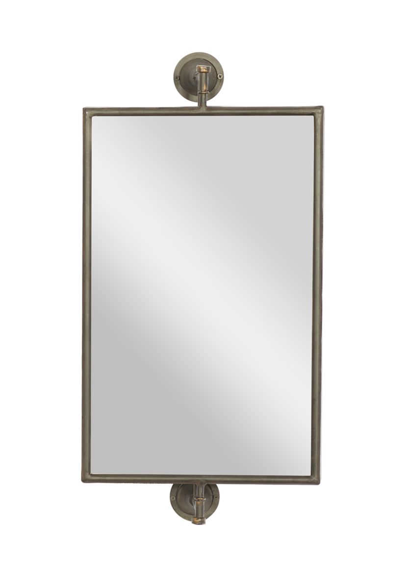 Industrial Wood Wall Mirror