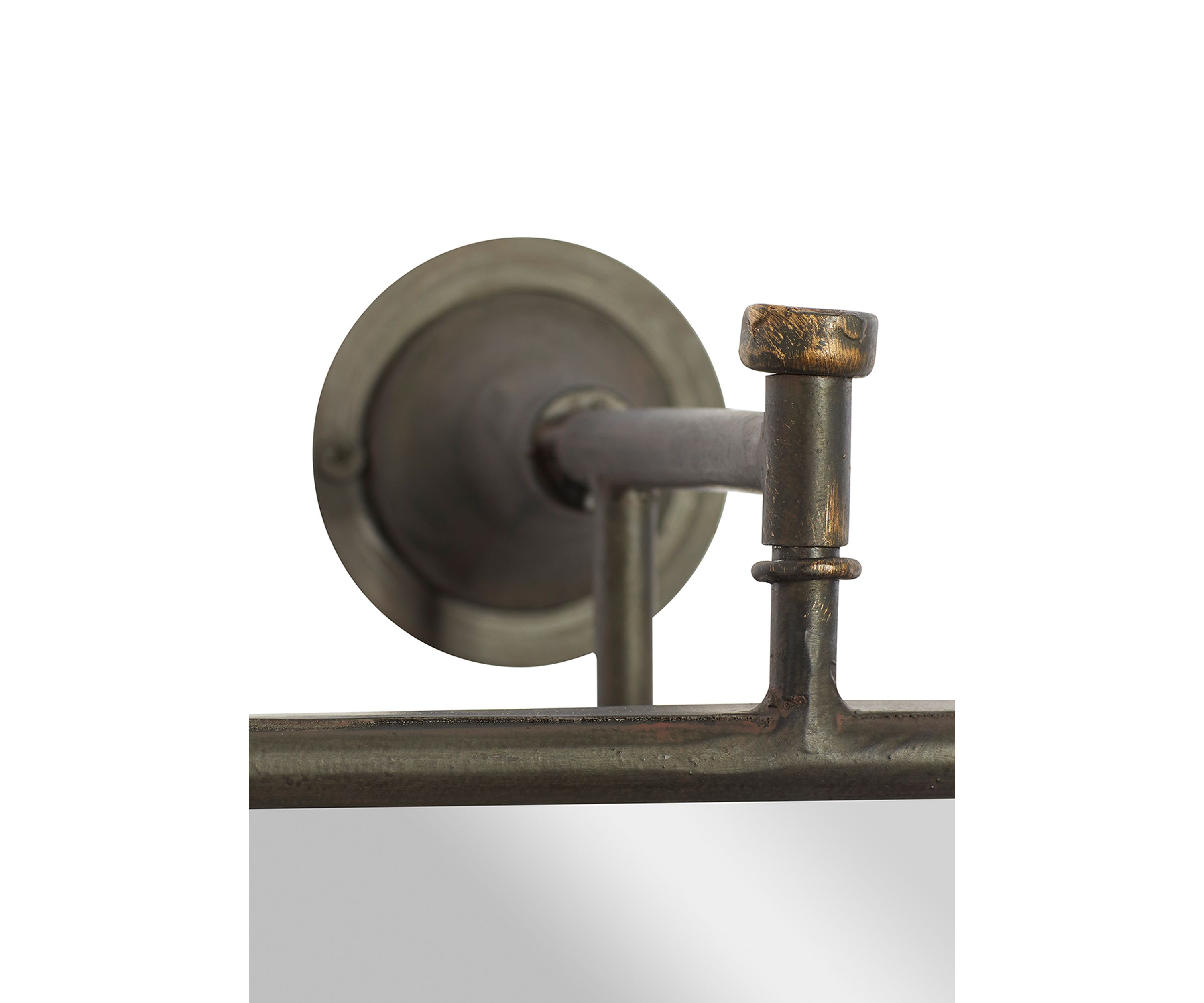 Industrial Wood Wall Mirror