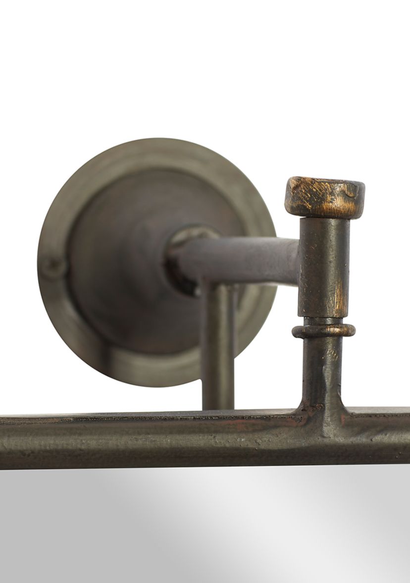 Industrial Wood Wall Mirror