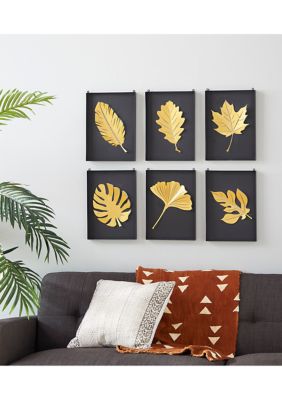 Contemporary Metal Wall Decor - Set of 6