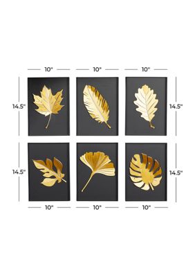 Contemporary Metal Wall Decor - Set of 6