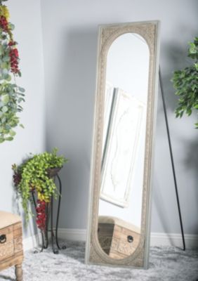 Bohemian Wood Floor Mirror