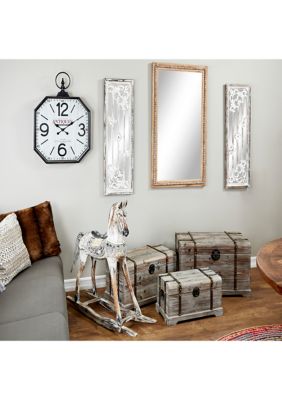 Bohemian Wood Wall Mirror