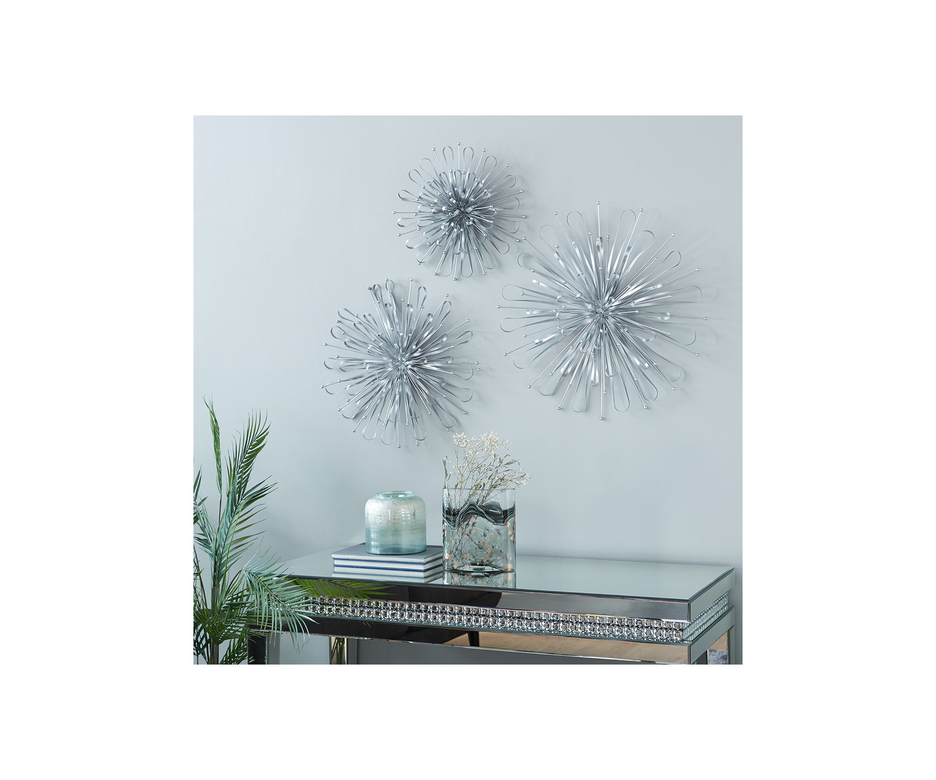 Contemporary Metal Wall Decor - Set of 3