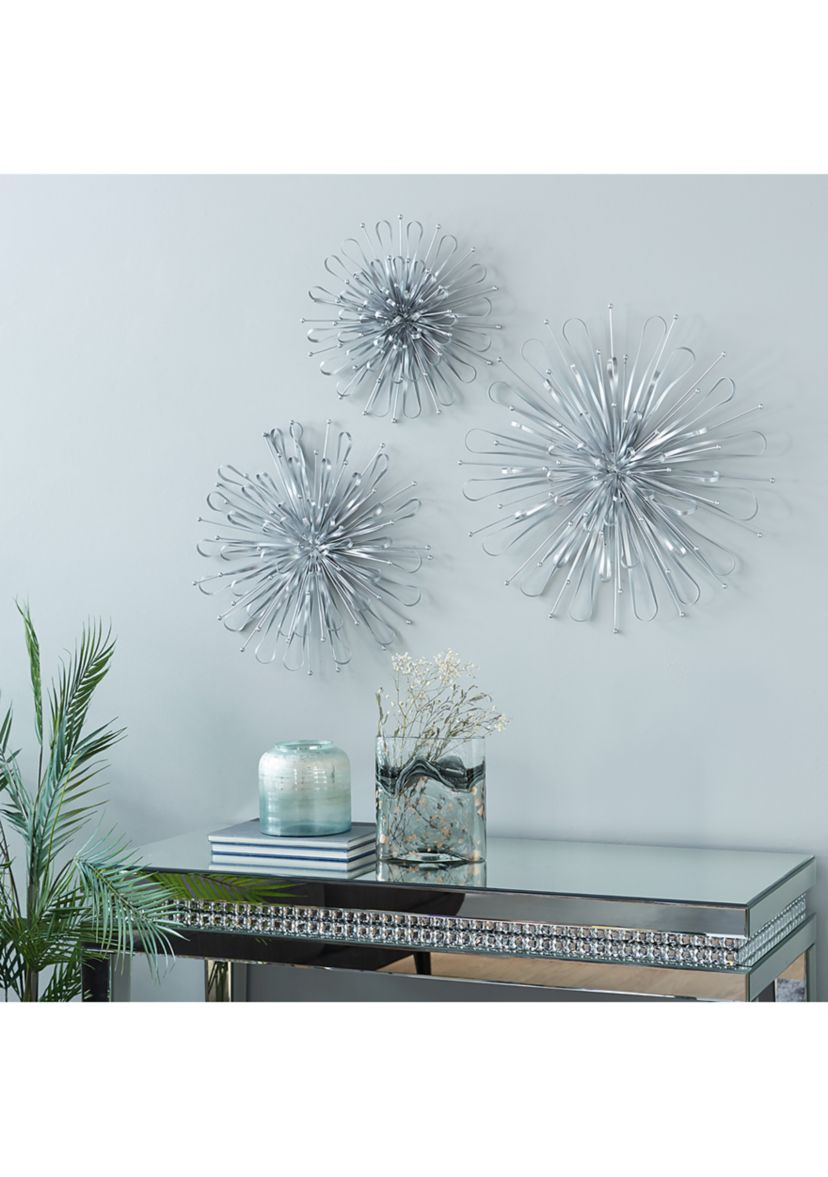 Contemporary Metal Wall Decor - Set of 3