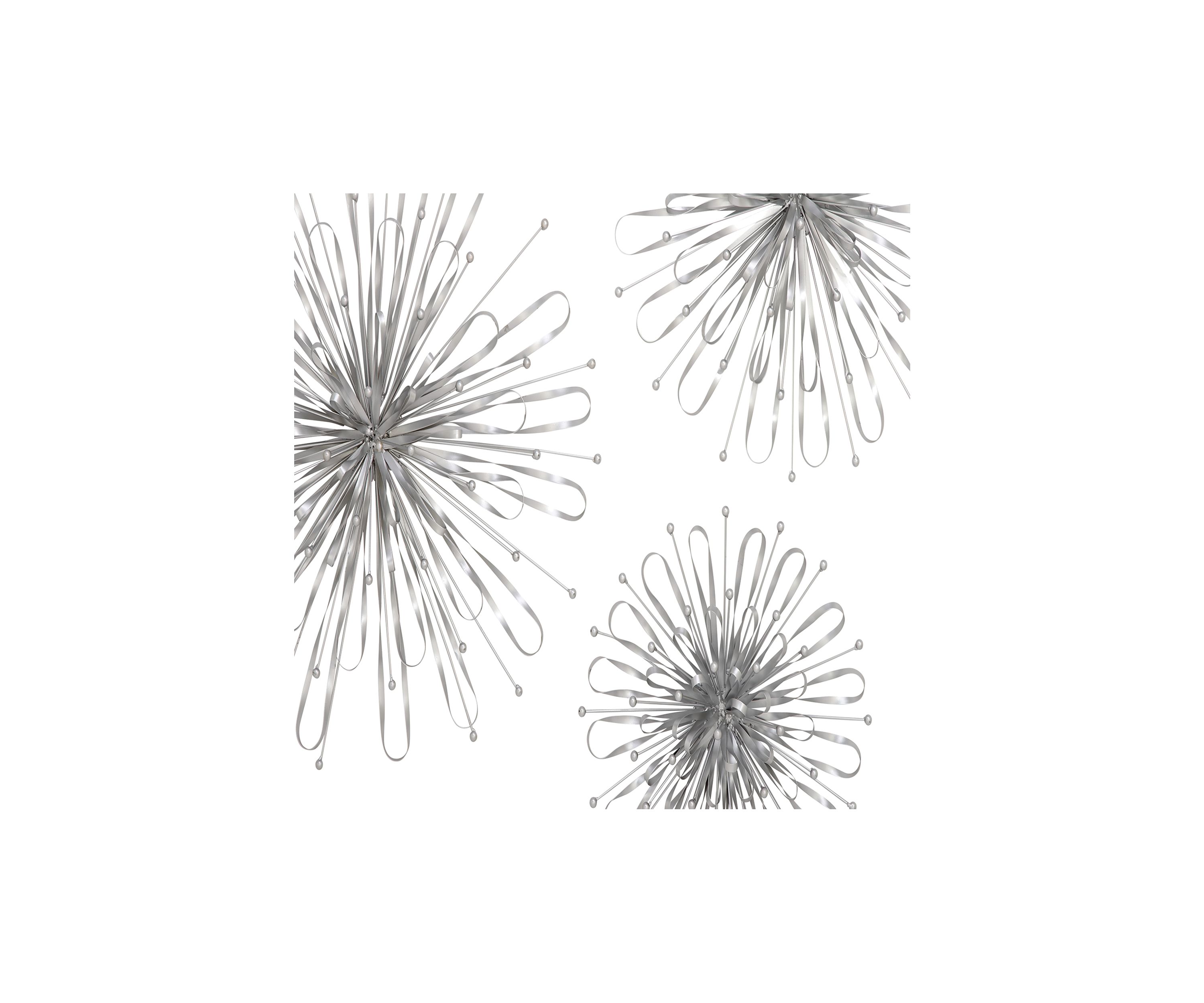 Contemporary Metal Wall Decor - Set of 3