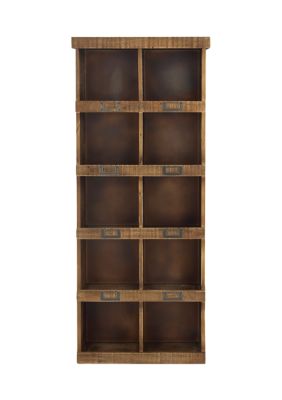 Monroe Lane Rustic Wood Wall Shelf, Brown
