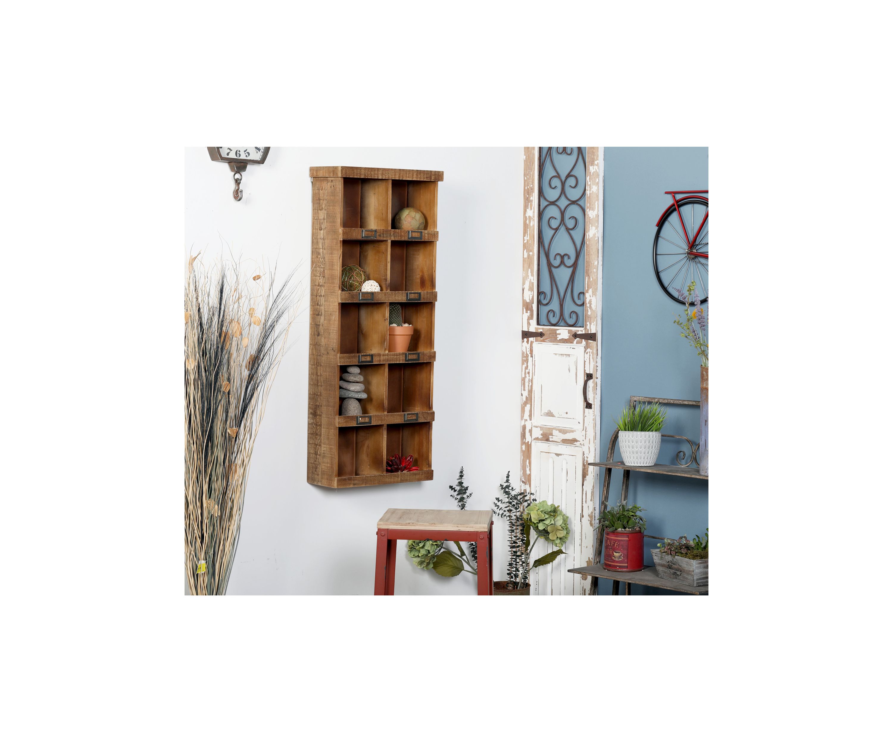 Rustic Wood Wall Shelf