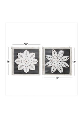 Wood Traditional Wall Décor - Set of 2