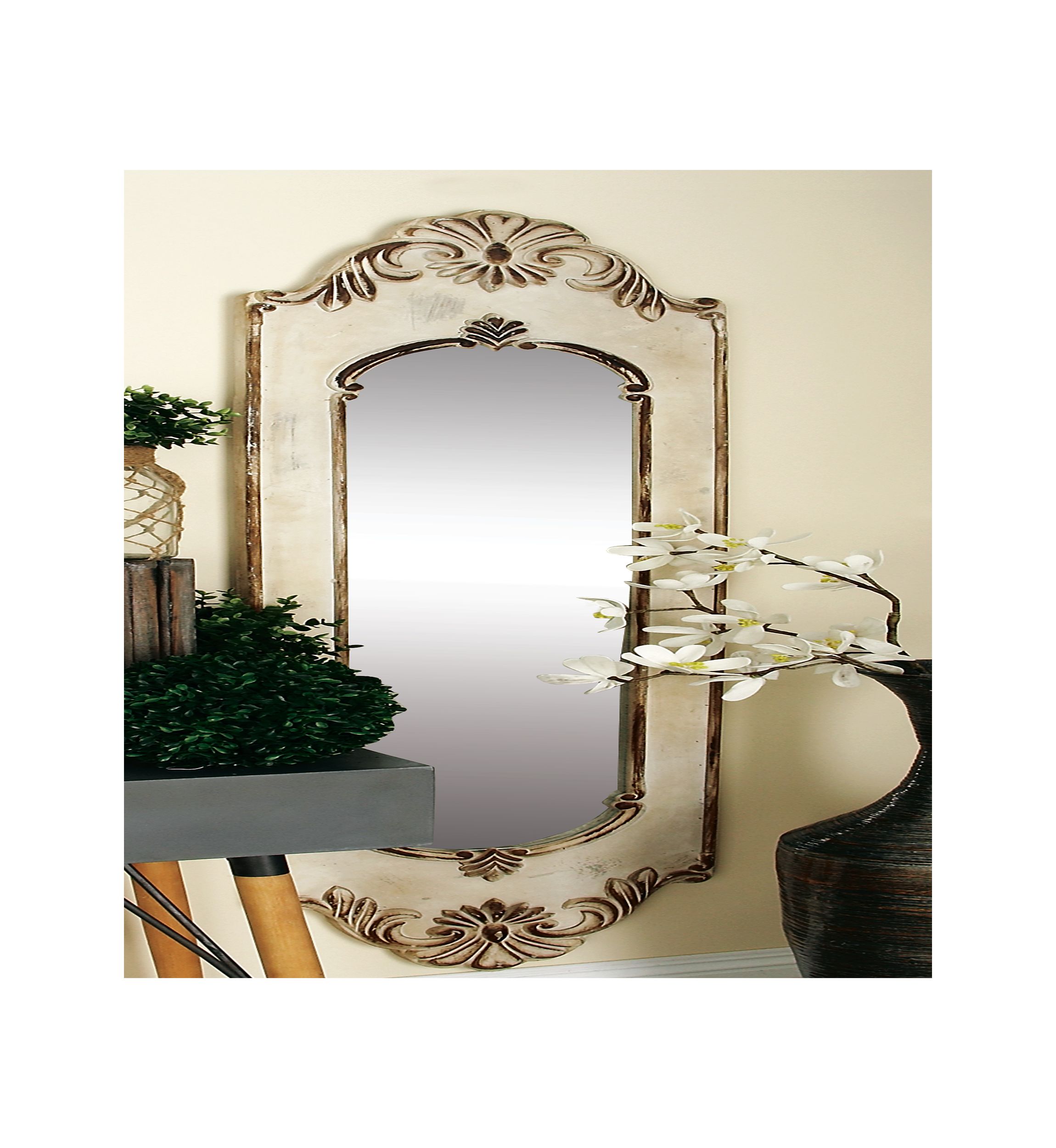Vintage Wooden Wall Mirror