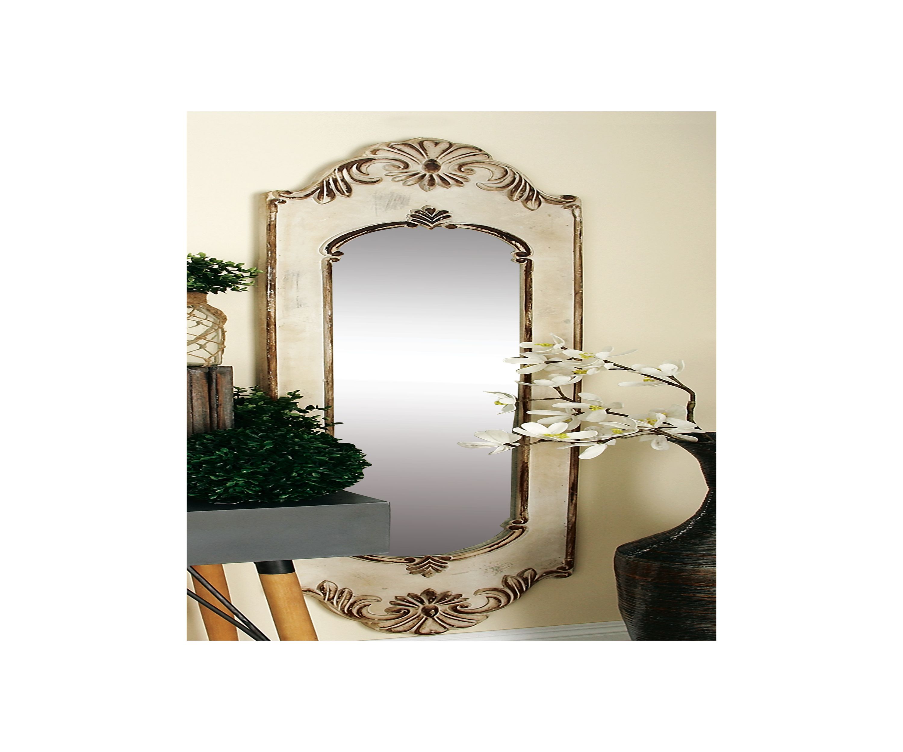 Vintage Wooden Wall Mirror