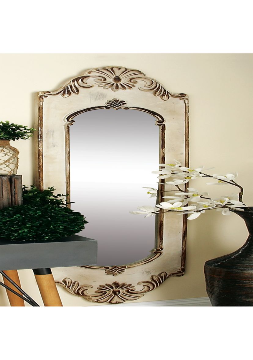 Vintage Wooden Wall Mirror