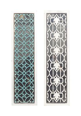 Glam Wooden Wall Decor - Set of 2