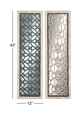 Glam Wooden Wall Decor - Set of 2