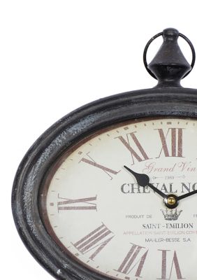 Vintage Metal Wall Clock - Set of 2