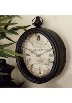 Traditional Metal Wall Clock - Set of 2