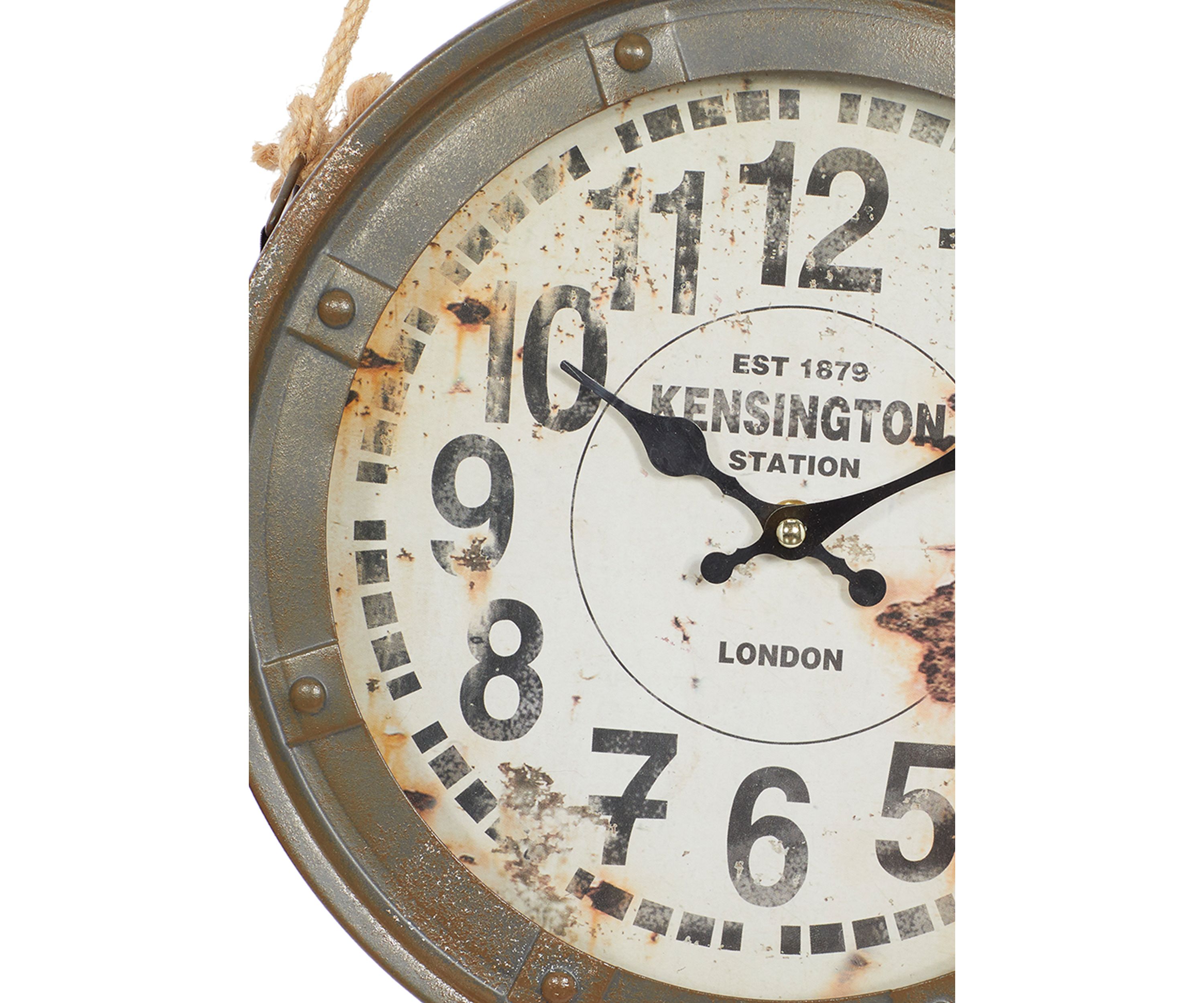 Vintage Metal Wall Clock - Set of 3