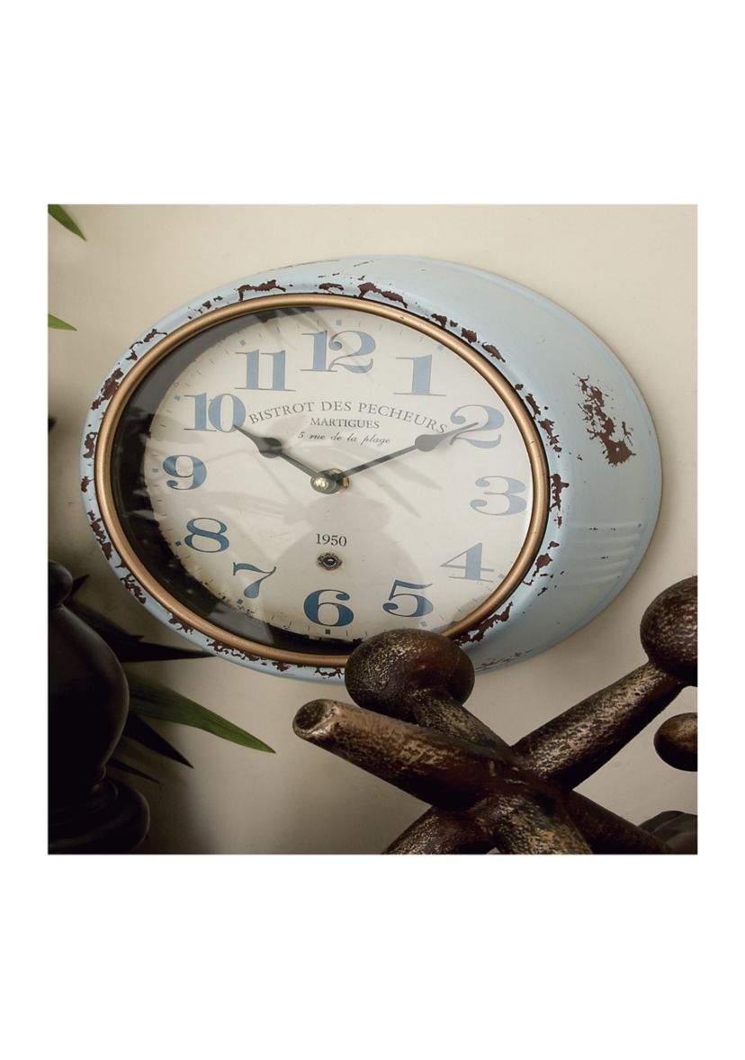 Vintage Metal Wall Clock - Set of 2