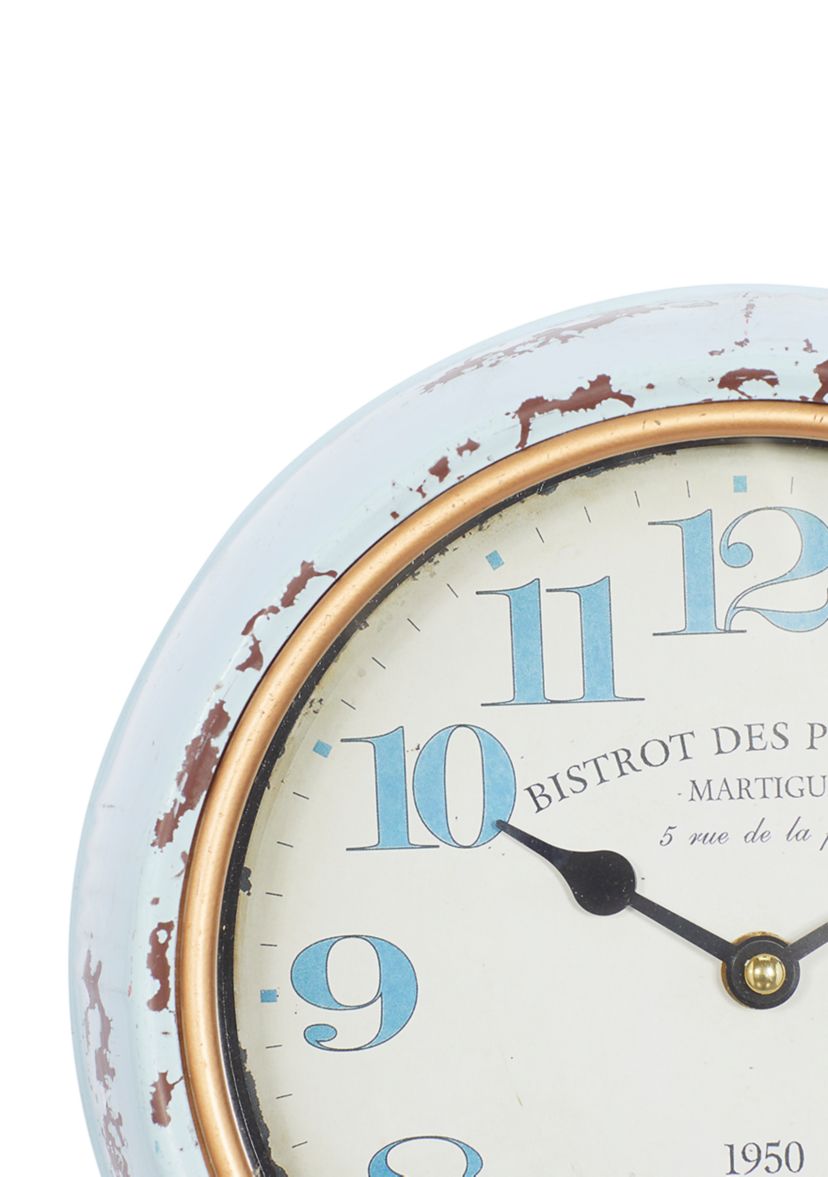 Vintage Metal Wall Clock - Set of 2