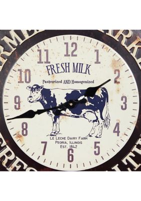 Farmhouse Metal Wall Clock - Set of 2