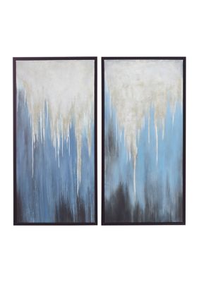 Contemporary Canvas Framed Wall Art - Set of 2