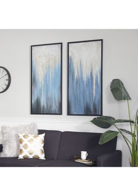 Contemporary Canvas Framed Wall Art - Set of 2