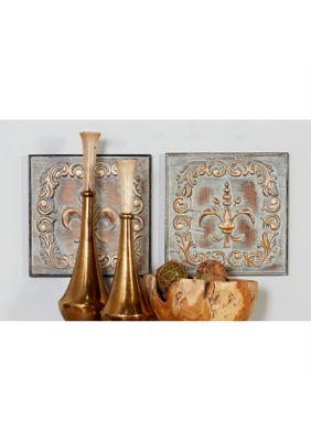 Rustic Metal Wall Decor - Set of 4