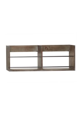 Monroe Lane Wood Rustic Wall Shelf, Brown
