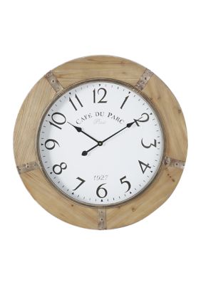 Rustic Wood Wall Clock