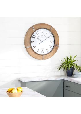 Rustic Wood Wall Clock