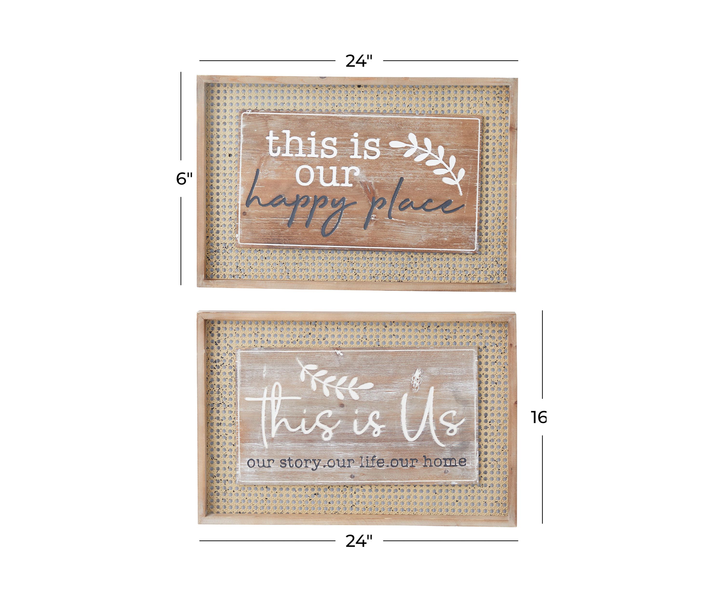 Farmhouse Wood Wall Decor - Set of 2