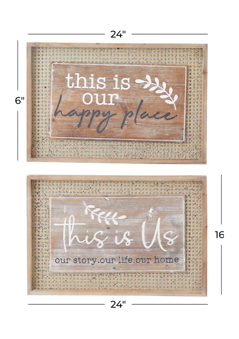 Farmhouse Wood Wall Decor - Set of 2