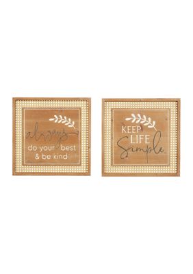 Monroe Lane Farmhouse Wood Wall Decor - Set of 2 | Belk