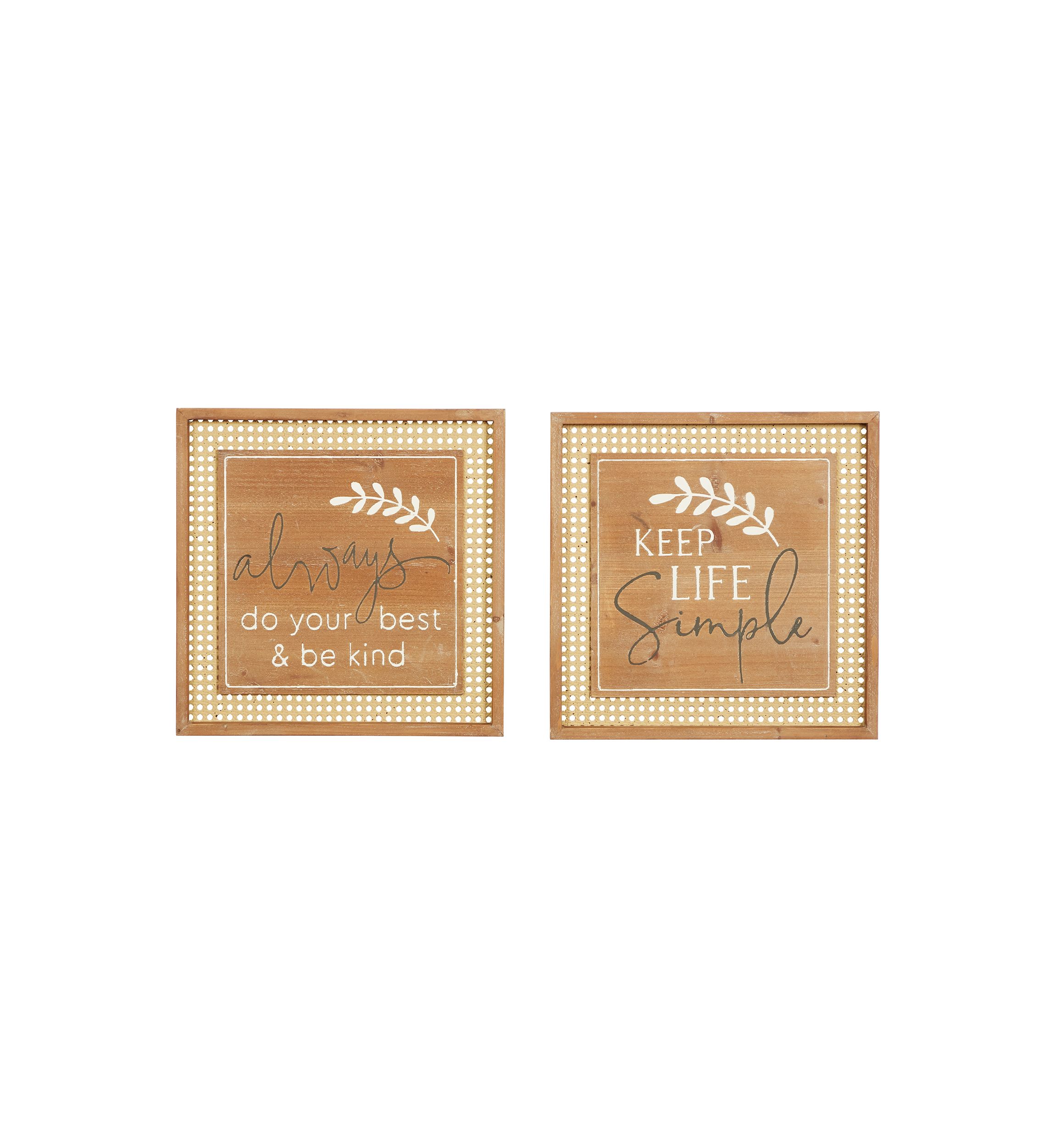 Farmhouse Wood Wall Decor - Set of 2