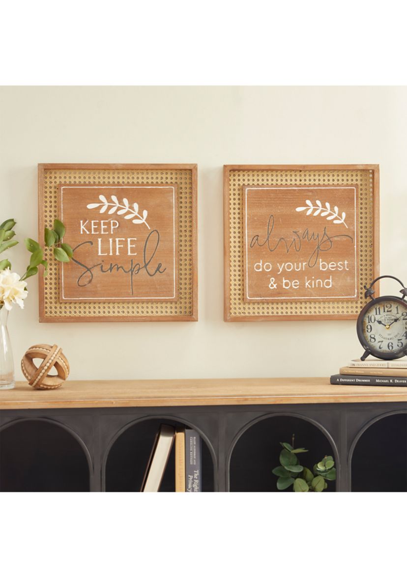 Farmhouse Wood Wall Decor - Set of 2