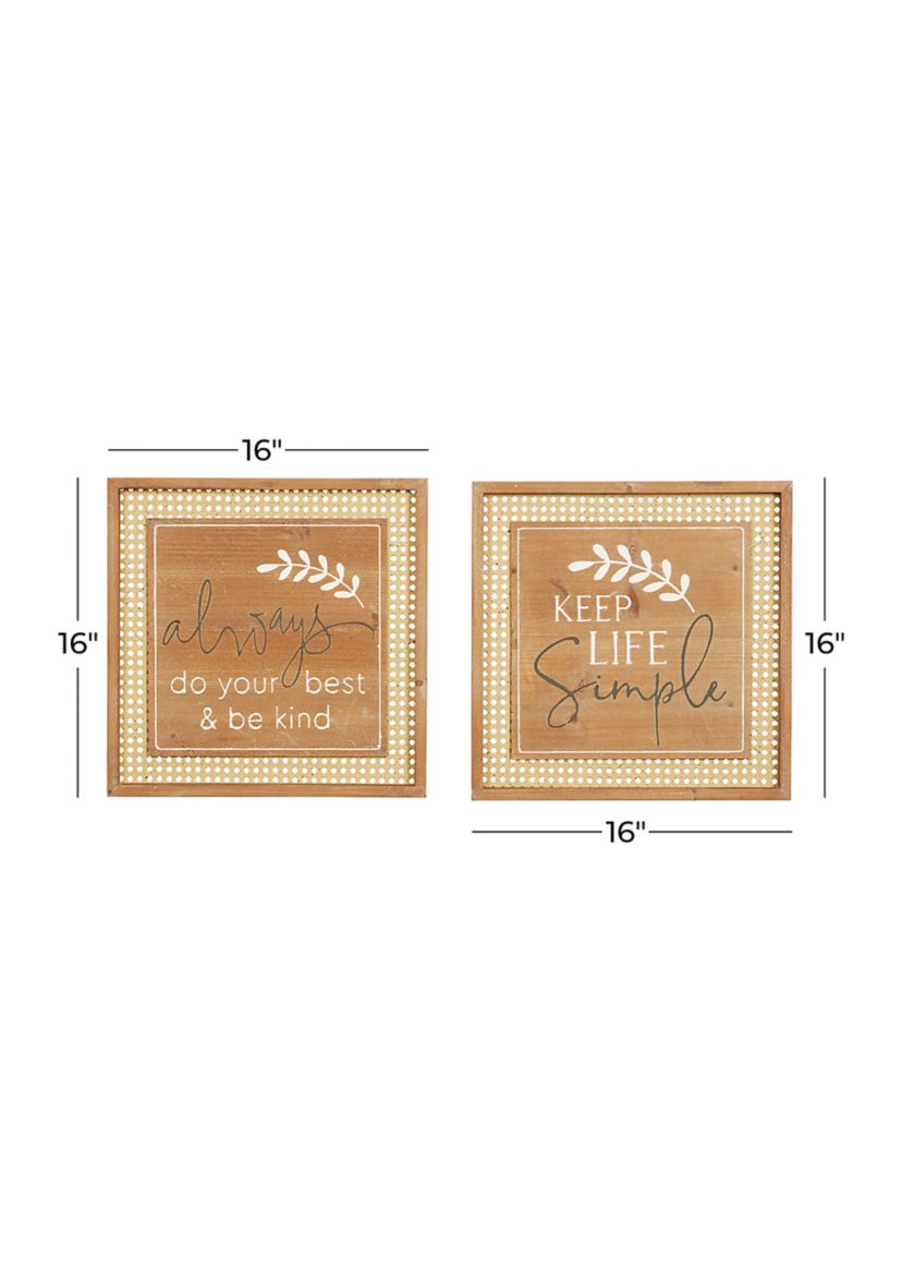 Farmhouse Wood Wall Decor - Set of 2