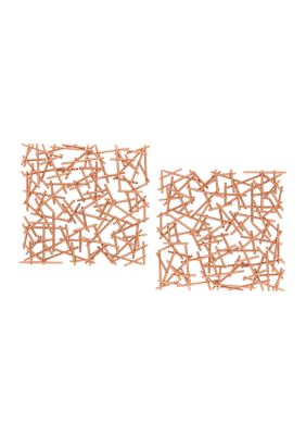 Iron Contemporary Wall Décor - Set of 2