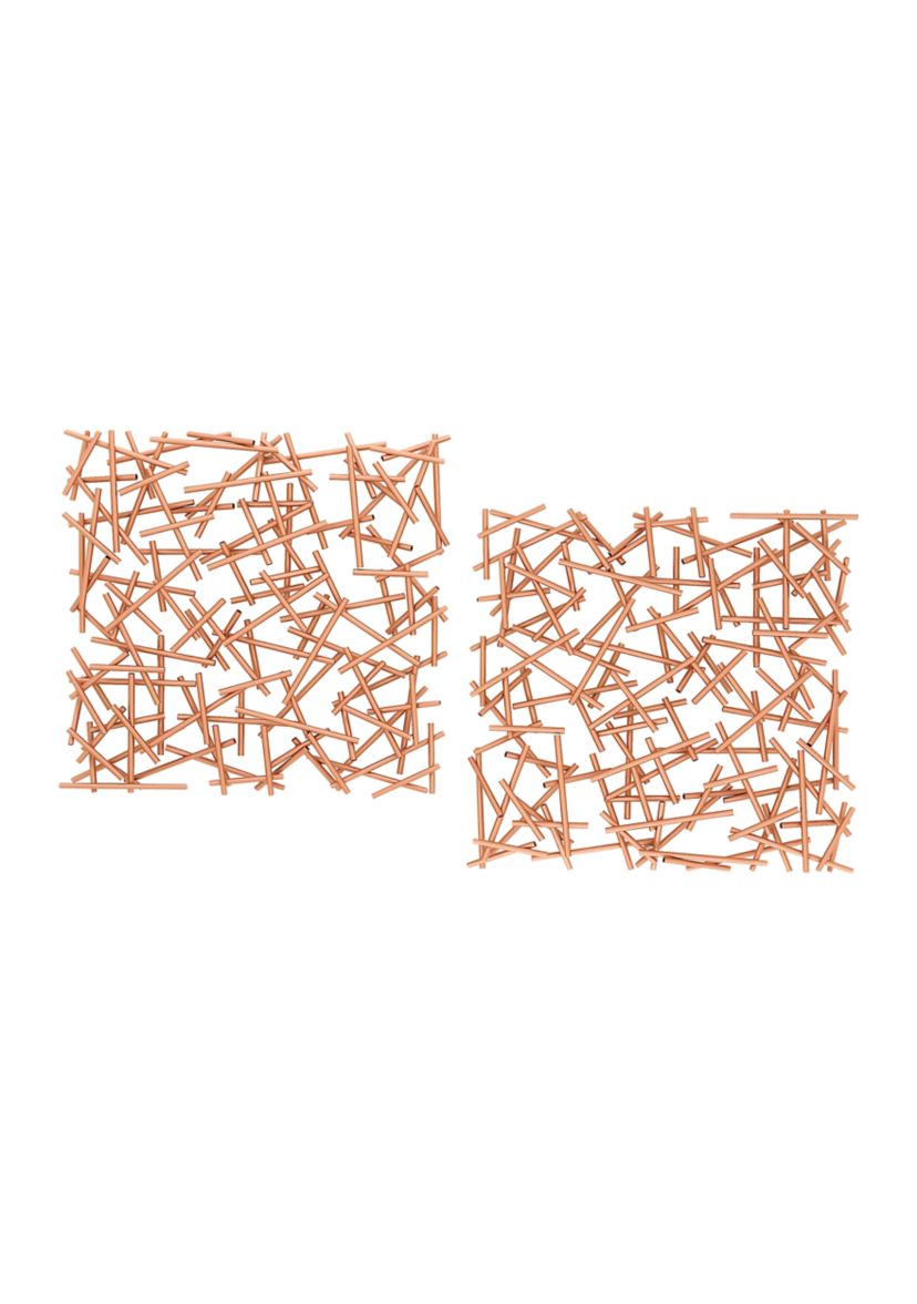 Iron Contemporary Wall Décor - Set of 2