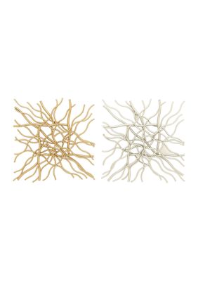 Contemporary Metal Wall Decor - Set of 2