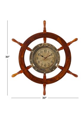 Nautical Wood Wall Clock