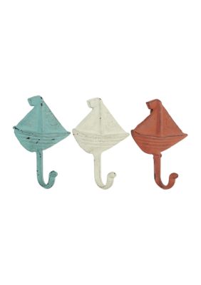 Iron Coastal Wall Hook - Set of 3