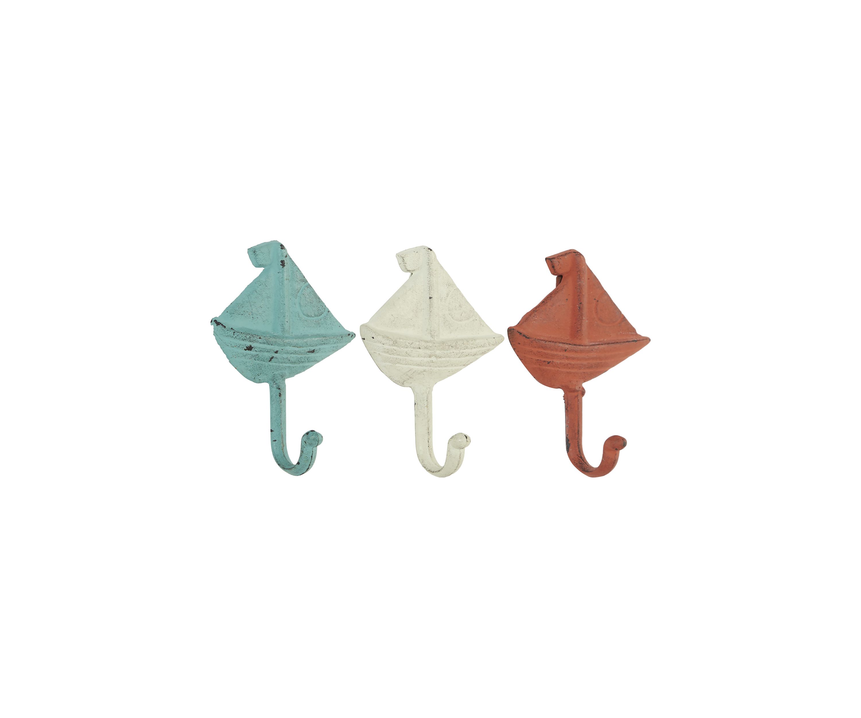 Iron Coastal Wall Hook - Set of 3