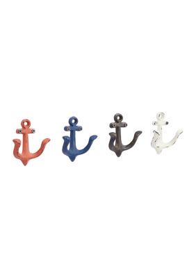 Coastal Metal Wall Hook - Set of 4