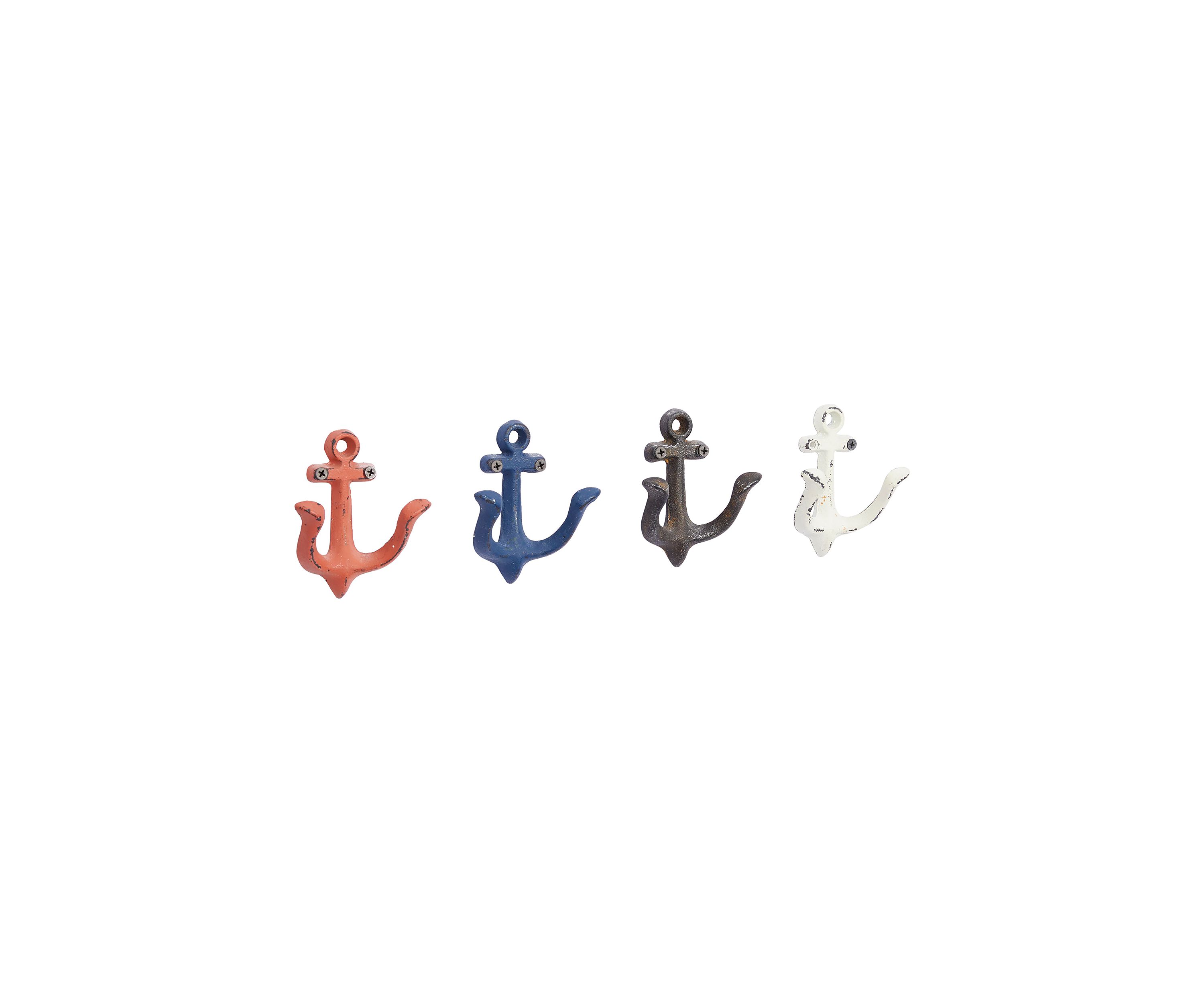 Coastal Metal Wall Hook - Set of 4