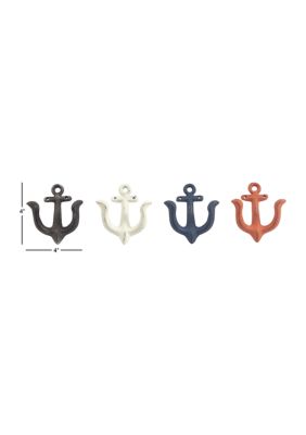 Coastal Metal Wall Hook - Set of 4