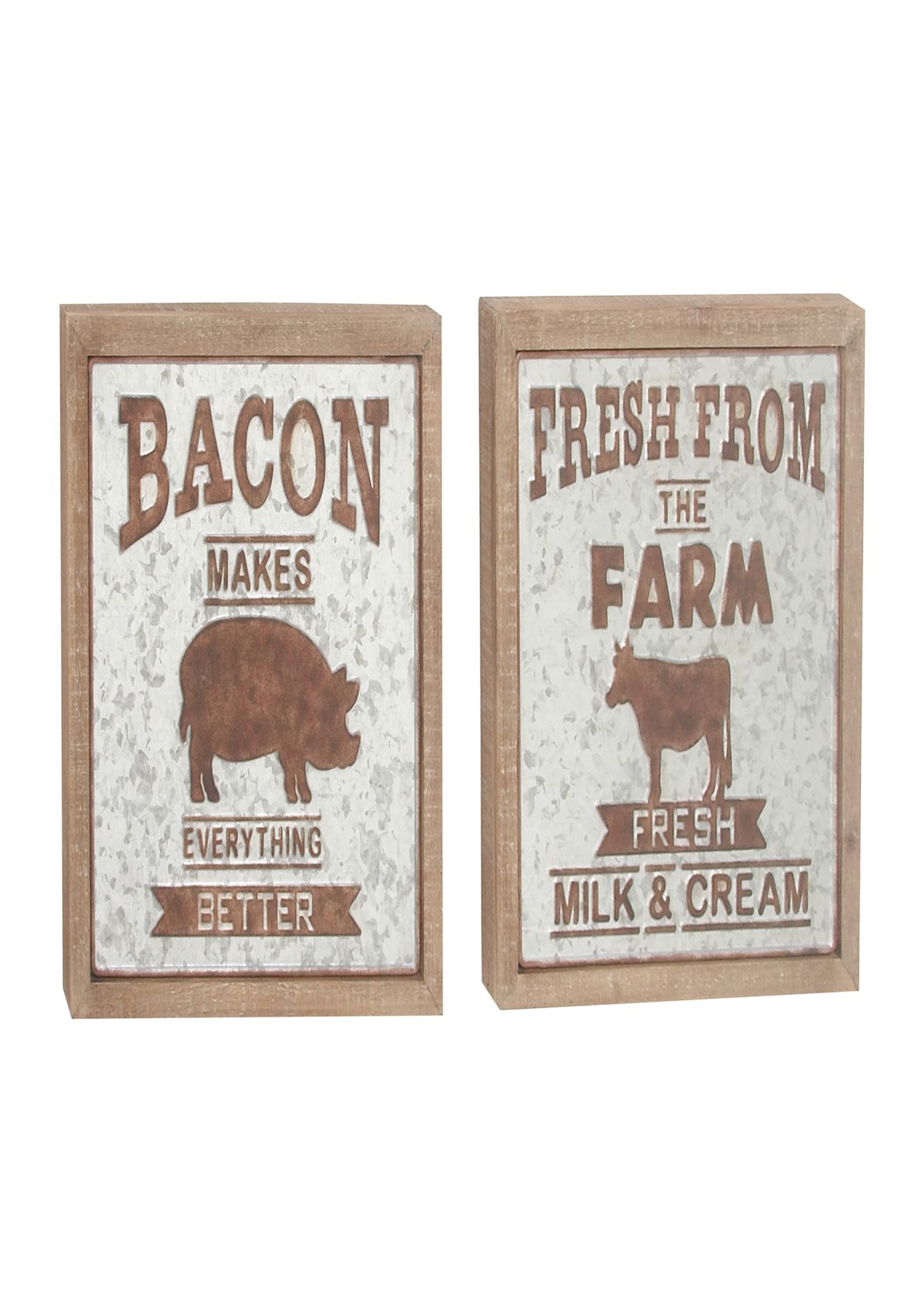 Monroe Lane Fir Farmhouse Wall Décor - Set of 2 | Belk
