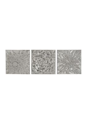 Contemporary Metal Wall Decor - Set of 3