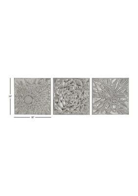 Contemporary Metal Wall Decor - Set of 3